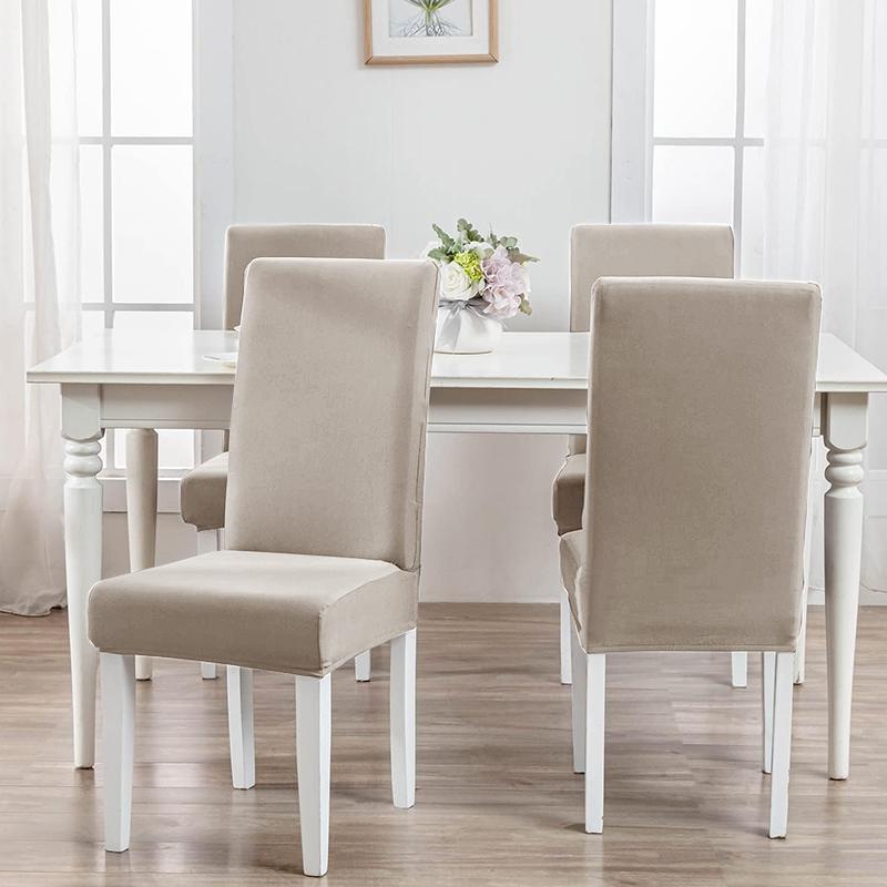 Wodoodporny Pokrowiec na Krzesło Jadalniane Rozciągliwy Pokrowiec na Krzesło Zdejmowany Zmywalny Ochraniacz na Krzesło do Domu, Restauracji, Kuchni, Bankietu