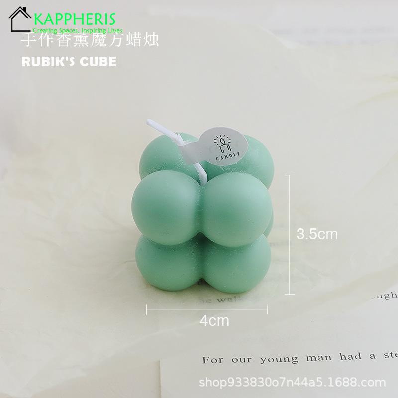 Decorative Aromatic Candles Mini Rubik's Cube Scented Candles Colored Fragance Candle Decoration for Home