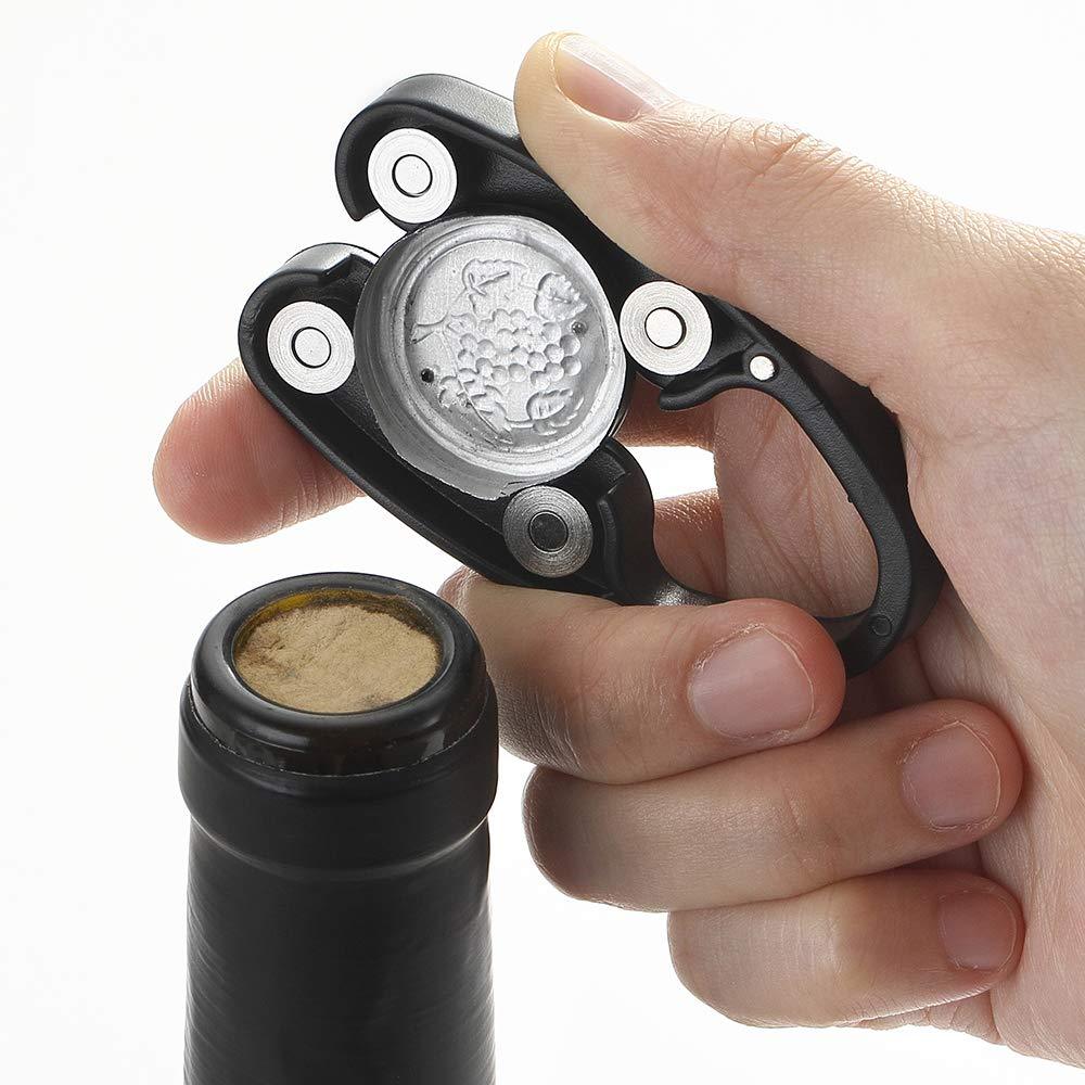 4-pakning Rustfritt stål ABS Vinfoliekutterverktøy, Rustfrie blader Foliefjerner for vinflasker, Vinaluminiumsfoliekutting