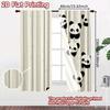 2pcs, 2D FLAT PRINTING Curtains (Without Rod) Panda Lines Festival Creative Curtains Machine Washable Fabric Curtains Room Decor