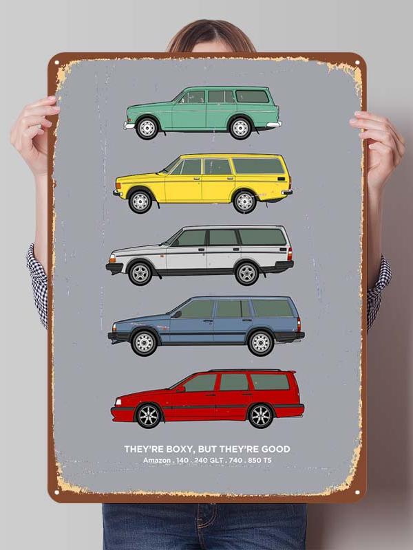 Volvo Metal Signs Classic Car Posters Home Decorations Custom Tinplate Sign for Garage Wall Art Decoration Room Ornaments Retro