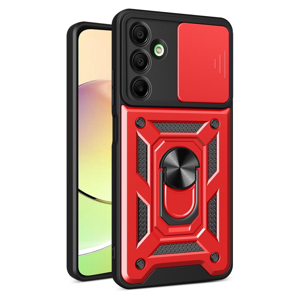 For Samsung Galaxy A16 5G/A16 4G Case with Slide Camera Lid PC+TPU Kickstand Phone Cover