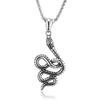 Men's Trendy Snake Pendant Necklace in Stainless Steel