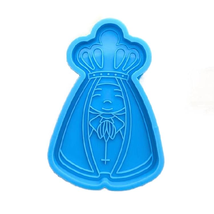 Cartoon King Keychains Mold DIY Epoxy Craft Necklace Keychain Jewelry Mold 1 синий