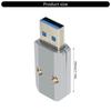 Aluminum Alloy USB3.0 Male Connectors USB3.0 DIY Plugs 6mm Hole for Creating and Repairing USB Cables and Devices