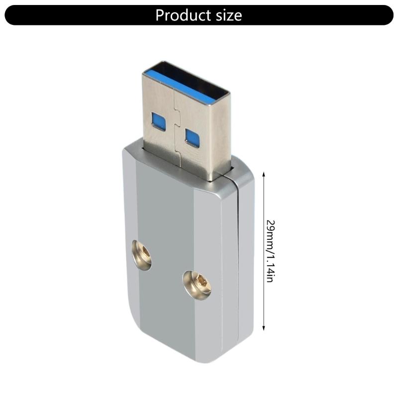 Aluminum Alloy USB3.0 Male Connectors USB3.0 DIY Plugs 6mm Hole for Creating and Repairing USB Cables and Devices