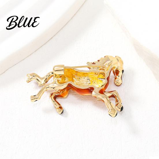 Animal Brooch Horse Retro Style Enamel Pin Smooth Line Design
