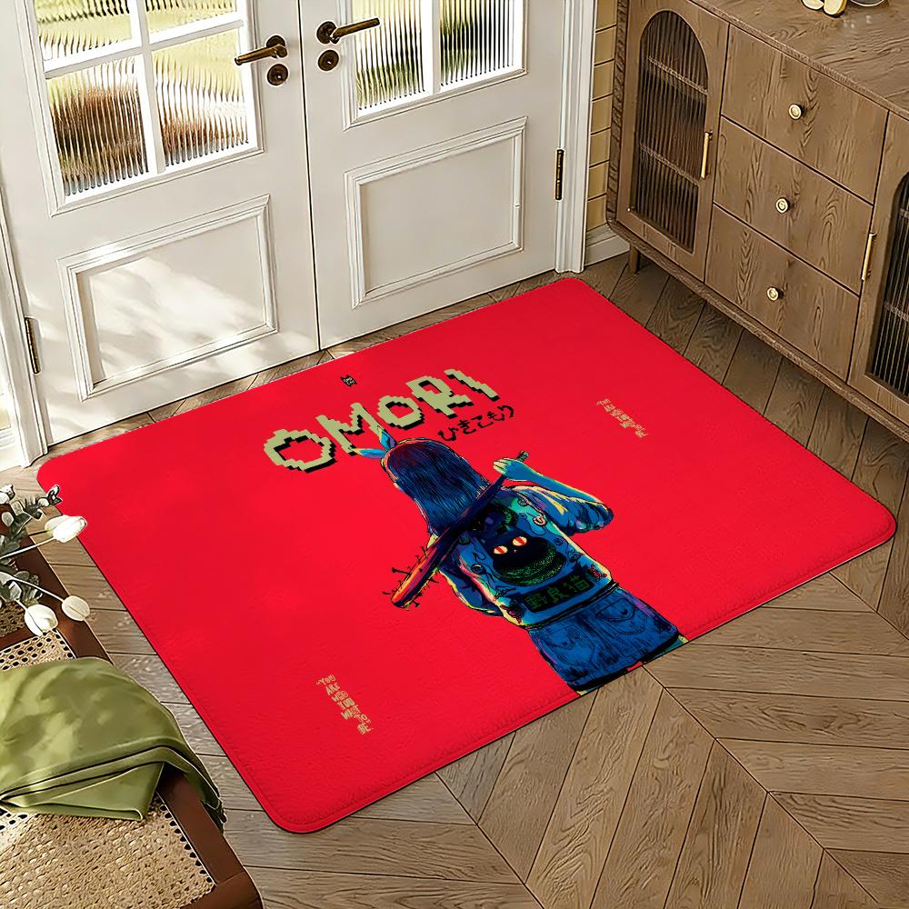 Omori V-video Game Floor Mat Soft Thickened Absorbent Non-Slip Bedroom Living Room Door Mat Home Decor Flannel Rugs
