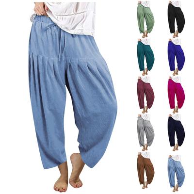 Women's Casual Color Loose And Comfortable Casual Radish Pants
