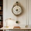 Luxury Shell Wall Clock Bedroom Silent Clock Creative Simple Living Room Swing Wall Watch Aesthetic Home Decoration Accessories