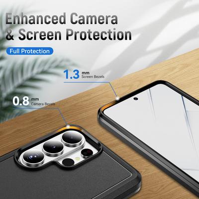 2 In 1 Case for Samsung Galaxy S26 Ultra S25 FE S24 Plus S23 S22 S21 Ultra A17 5G A56 A36 A16 A55 A15 Silicone Back Cover Fundas