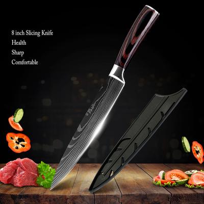 Kitchen Knife 8 Inch Slicing Knife High Carbon Stainless Steel Sharp Slicing Knife with Knife Cover
