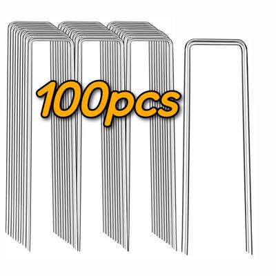 Prego de Jardim em Forma de U Pesado Estaca de Tubo para Cerca Gramado Galvanizado Prego de Paisagismo para Fixar Tubo de Água Barreira de Relvado Prego de Solo