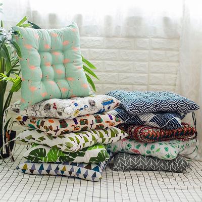 1PCS Thicken Cushion Cotton and Linen Seat Cushion Home Office Student Stool Mat Breathable Soft Pad