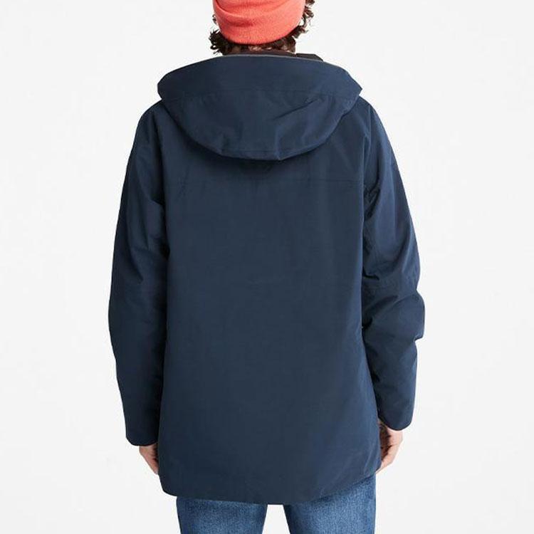 Timberland Solid Color Removable Loose Down Jacket Men Outerwear Dark-Sapphire A5RCZ-433