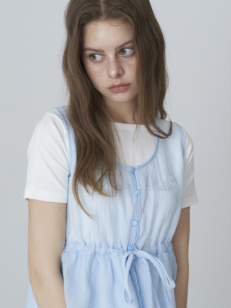 ADOREBELLE Wappen Frill Layered Bustier - Sky Blue