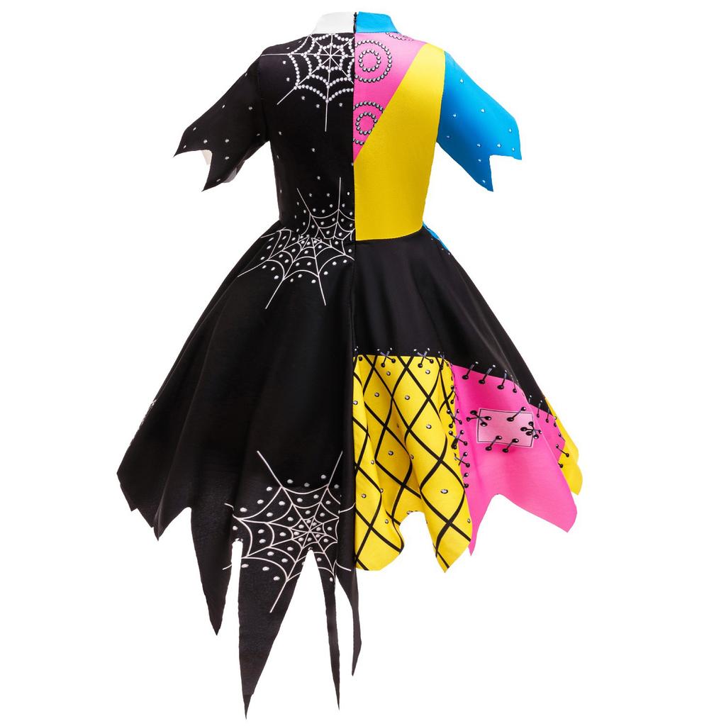 European and American Children's Clothing COS Christmas Eve Horror Female Protagonist with the Same Splicing Dress Girls Halloween Performance