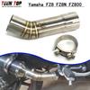 Tubo di collegamento centrale di scarico in acciaio inossidabile per motocicletta Yamaha FZ8/FZ8N/FZ800