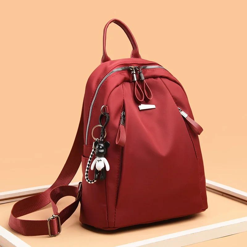 2026 New Large Capacity Simple Style Casual Mochila Travel Women Anti-theft Backpack Waterproof Fabric Large Female Shoulder Bag