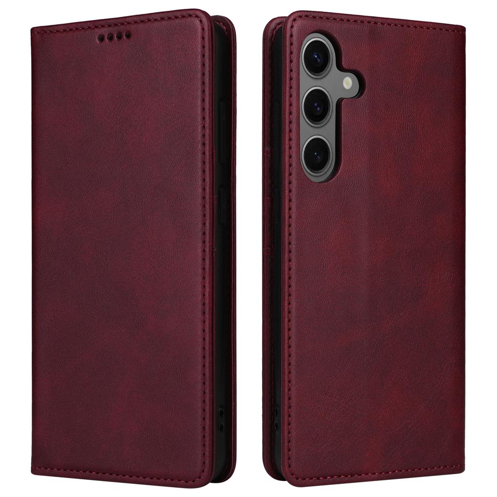 For Samsung Galaxy S25/S24 Leather Case RFID Blocking Wallet Cover Magnetic Closing