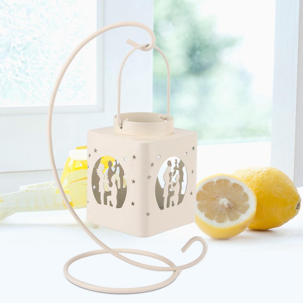 

Stylish Hollow out Candlestick Candle Holder Home Table Decoration Ornament with Lover DecorWhite белый