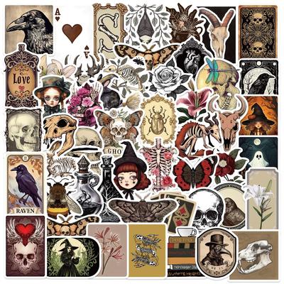 50 Romantic Gothic Graffiti Stickers Decorate Guitar Laptop Suitcase DIY Waterproof