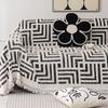 Nordic Tassels Geometric Pattern Sofa Cover Chenille Four Season Universal Couch Cover Non-slip Thrown Blanket Modern Sofa Towel