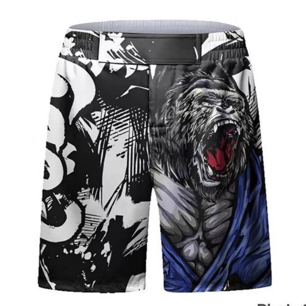 Kickboxen MMA Muay Thai Boxen Fitness Shorts Druck Kampfsport Kämpfen Schnelltrocknend Elastischer Bund Trainingshose Unisex Männer Frauen Kampf UFC