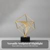 Wireframe Cube Ornament Decorative Shelf Decor Industrial for Office, Study
