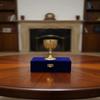 Embossed Brass Chalice Goblet With Velvet Gift Box Communion Cup Ornate Religious Wine Glass