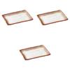 Set of 3 Scarlet Ceramic Plates X X Reinforced Ceramic Plates by Setomonohonpo Kiln-Changed 8.0 [23.3 14.3 1.7 Cm]