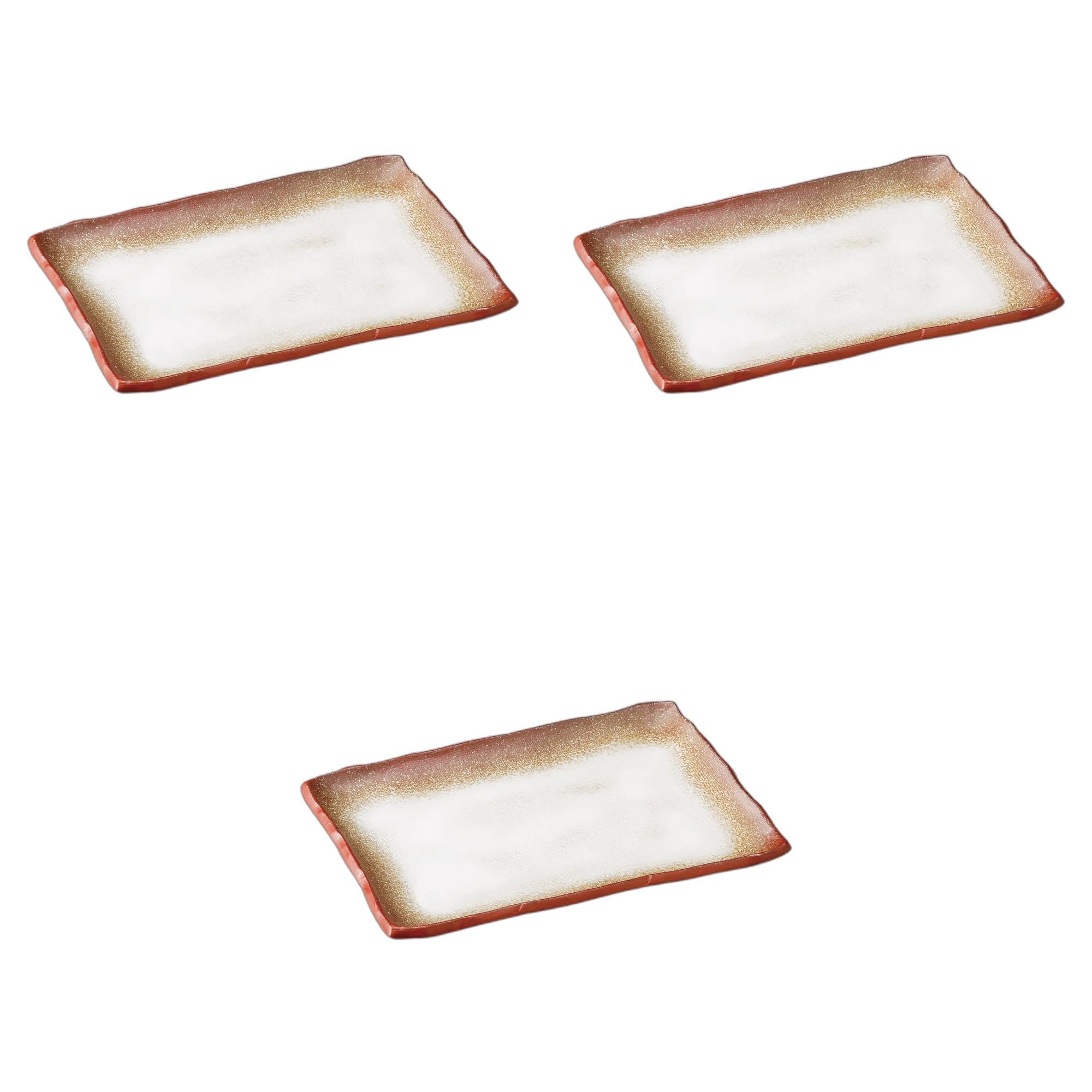 

Set of 3 Scarlet Ceramic Plates x x Reinforced Ceramic Plates by Setomonohonpo Kiln-Changed 8.0 [23.3 14.3 1.7 cm]