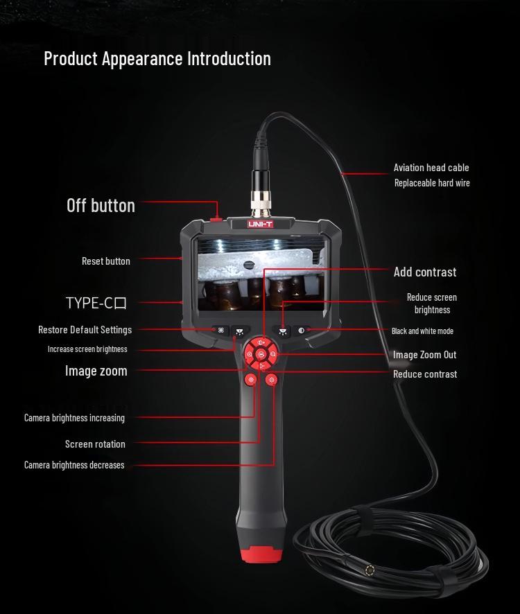 UNI-T 360° HD Endoscope Camera for Industrial and Auto Inspection