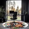 Custom Name Vox Machina Printed Round Rug Carpet Chair Rug Area Rug Entryway Doormats,for Office Chair Living Room Bedroom Kitchen Room.