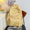 New versatile floral burden reduction junior high school students backpack college students large capacity fresh print cute backpack