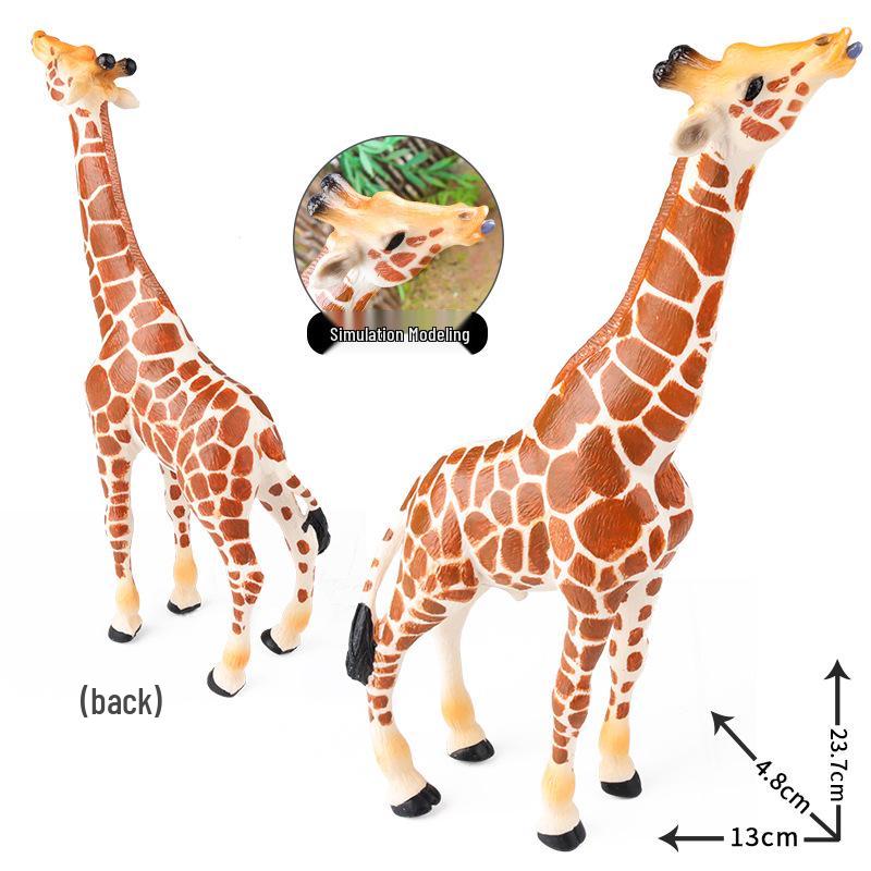 Large Solid Giraffe Toy Figure - Living Room Ornament & Photography Prop - Gift for Boys and Girls
