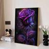 New Arrival 5D DIY Full Circle Diamond Painting "Purple Rose" Embroidery Cross Stitch Home Decor Gift