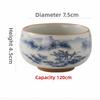 1pc  Beige Ru Kiln Master Cup Single Cup Ceramic Household Kung Fu Tea Cup Retro Blue and White Cup  Master's Cup Tea Set
