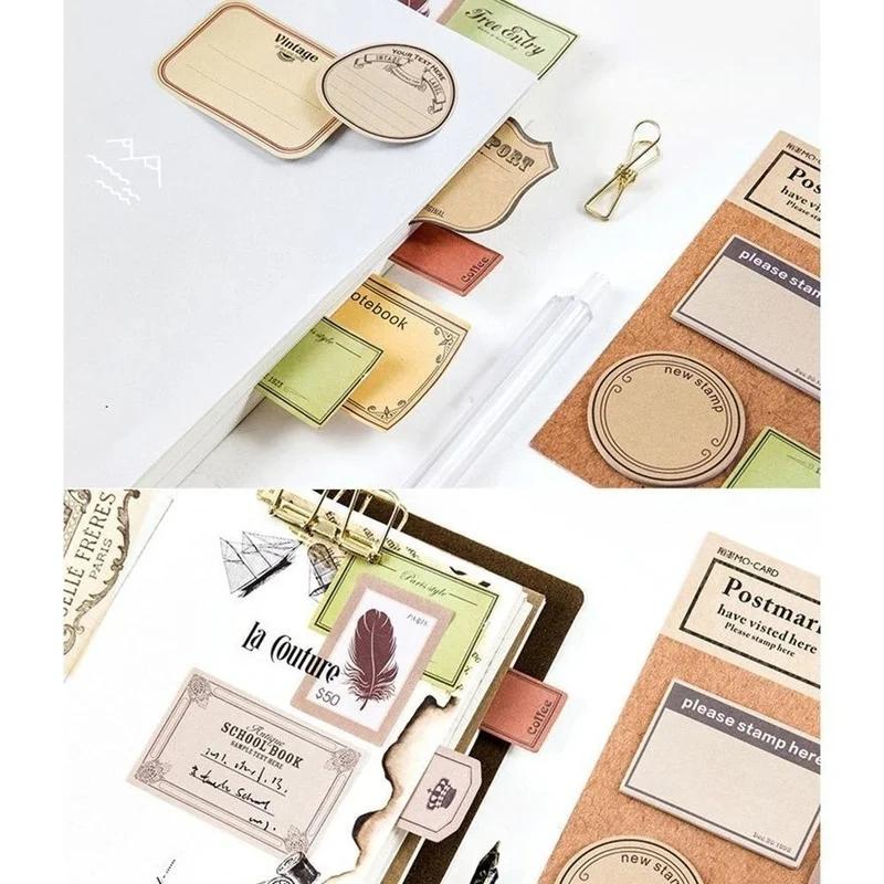 Retro Literary Travel Stickers Paper Labels Decoration Diary Seal Scrapbooking Art Collage Stationery Planner Diary Sticker