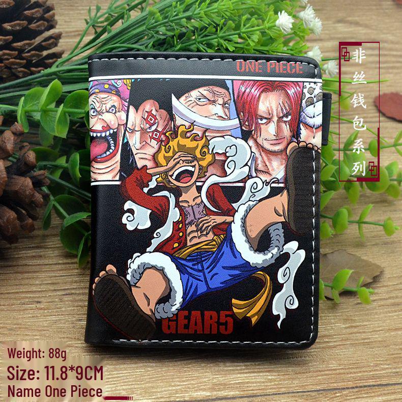 Portmonetka na monety i etui na karty zapinane na zamek błyskawiczny z motywem One Piece