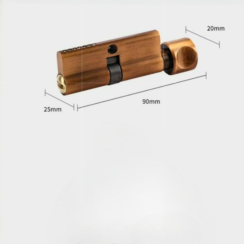Nordic Style Bedroom Solid Wood Door Silent Handle Split Lock