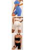 European & American Sports Camisole with Double Pocket Shorts - Stylish, Sexy Back, Thin Straps, Ideal for Fitness & Yoga.