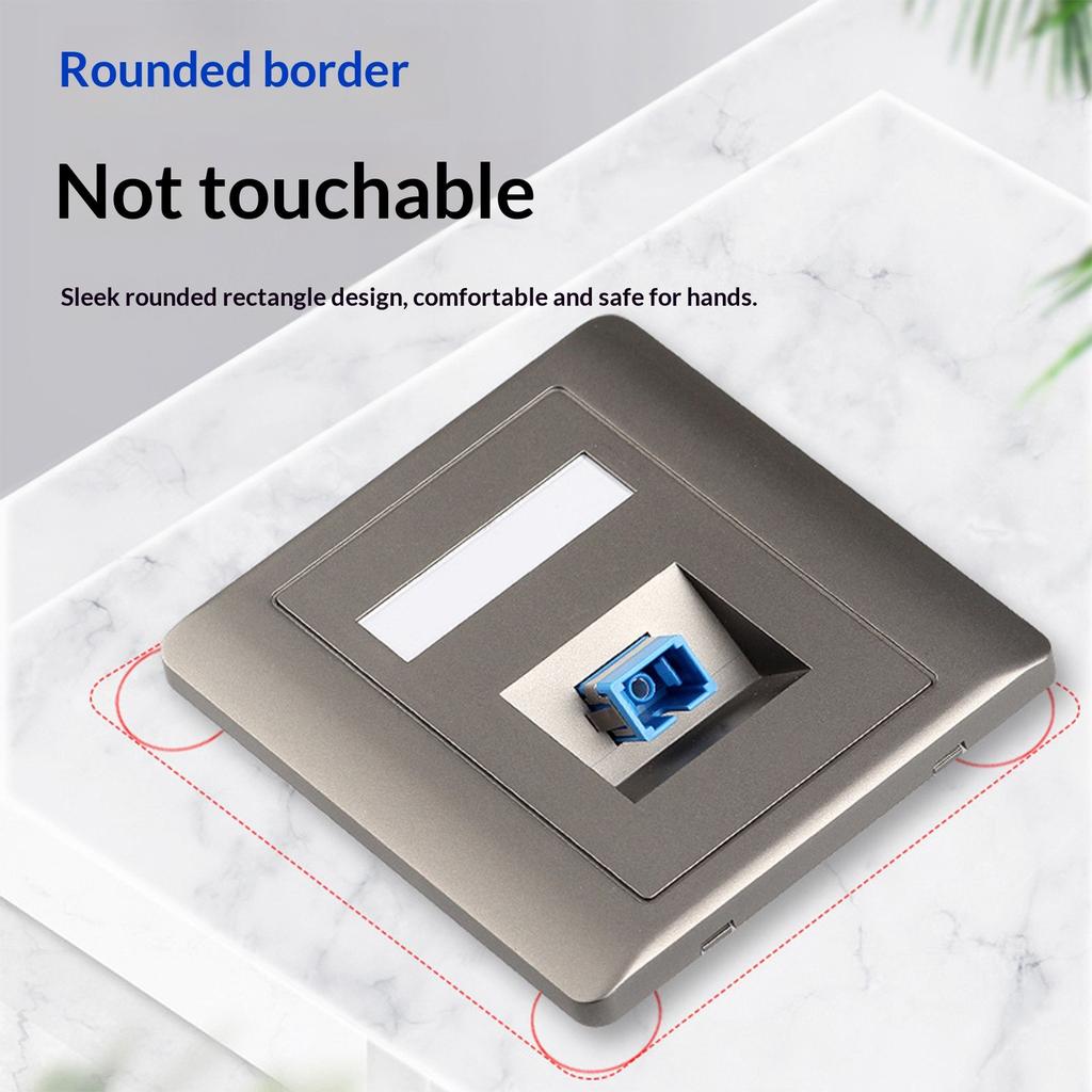 Easy Installation 86 Type Fiber Opticals Outlet Wall Plate For LC Single Double Port Configurations Networking Fiber Socket