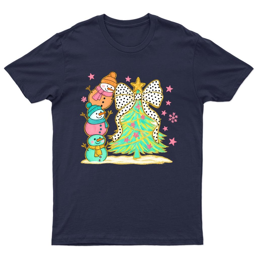 Christmas SnowUnisex Tree Holiday TShirt Unisex Gift Retro Seasonal Funny Xmas