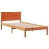 Brown Bed Frame 90 x 190 cm Solid Pine Wood