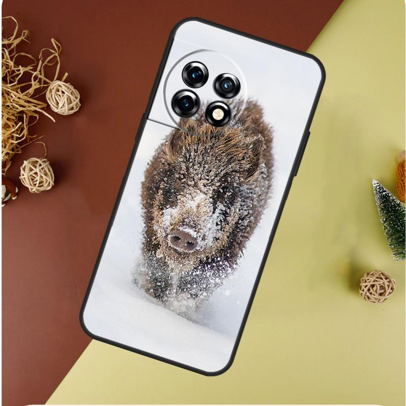 Wild Boar Pig Brown For OnePlus Nord CE 4 3 2 Lite N20 N30 9 10 Pro 8T 9RT 10T 10R 13R 12R 11 12 13 Phone Case