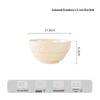 OIMG Minimalist 4.5-inch Embossed Strawberry Ceramic Bowls (Set of 3)
