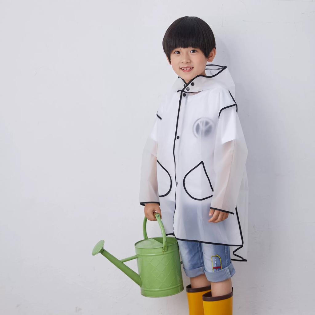 Fashionable and Cute Children's Raincoat for Babies, Kindergarten Kids, Boys, Transparent Jacket, Full-Body, Portable, Outdoor
