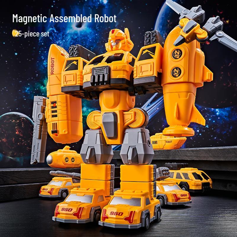 Детский магнитный конструктор «Инженерная техника и роботы»