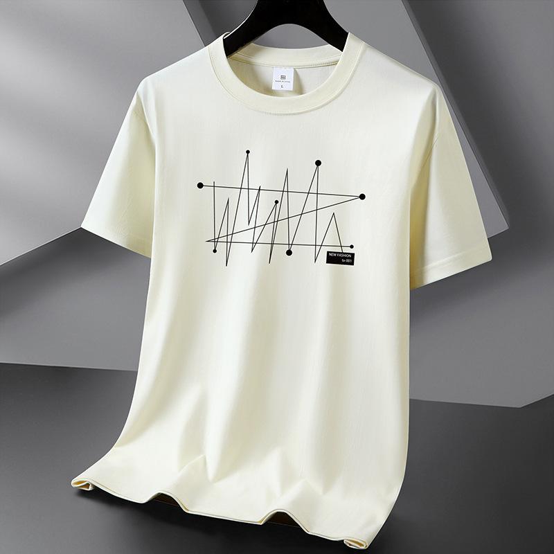 Cotton Men's Fashion Loose Short Sleeve Printed Pullover Compassionate T-shirt